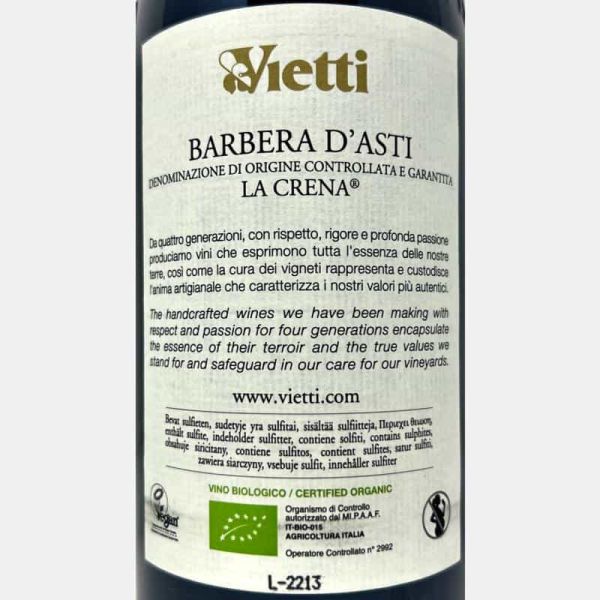 Barbera d'Asti La Crena DOCG 2020 Bio - Vietti Barbera d'Asti La Crena DOCG 2020 Bio - Vietti