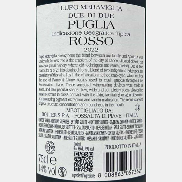 Due di Due Rosso Puglia IGT 2022 -...