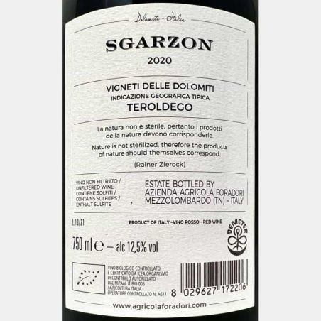 Teroldego Sgarzon Vigneti delle Dolomiti IGT 2020 Bio - Elisabetta Foradori