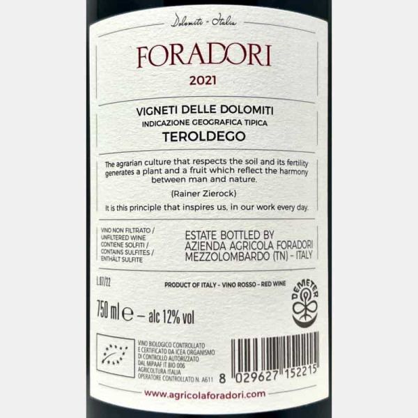Teroldego Vigneti delle Dolomiti IGT 2021 Bio - Elisabetta Foradori Teroldego Vigneti delle Dolomiti IGT 2021 Bio - Elisabetta Foradori