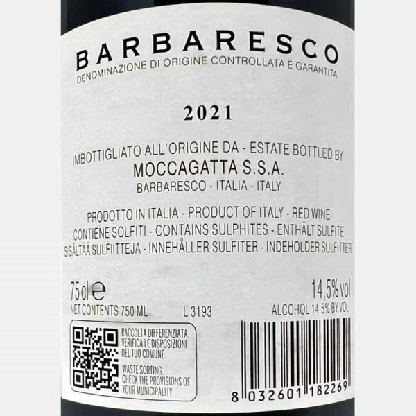 Barbaresco DOCG 2021 - Moccagatta