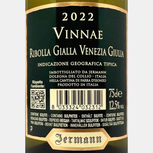 Ribolla Gialla Vinnae Venezia Giulia IGT 2022 - Jermann Ribolla Gialla Vinnae Venezia Giulia IGT 2022 - Jermann