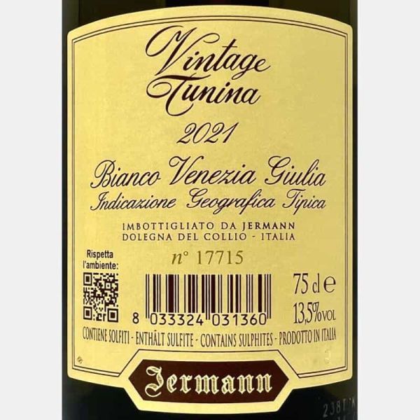 Vintage Tunina Bianco Venezia Giulia IGT 2021 - Jermann Vintage Tunina Bianco Venezia Giulia IGT 2021 - Jermann