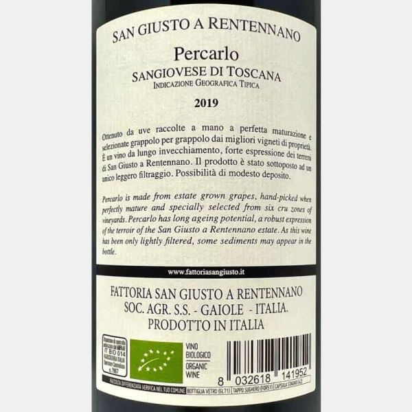Sangiovese di Toscana Percarlo IGT 2019 Bio - San Giusto a Rentennano Sangiovese di Toscana Percarlo IGT 2019 Bio - San Giusto a Rentennano