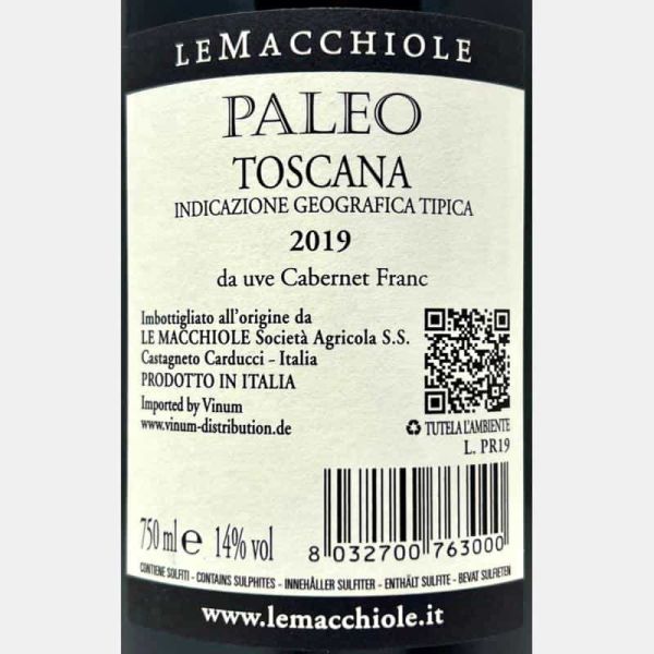 Paleo Rosso Toscana IGT 2019 - Le Macchiole Paleo Rosso Toscana IGT 2019 - Le Macchiole