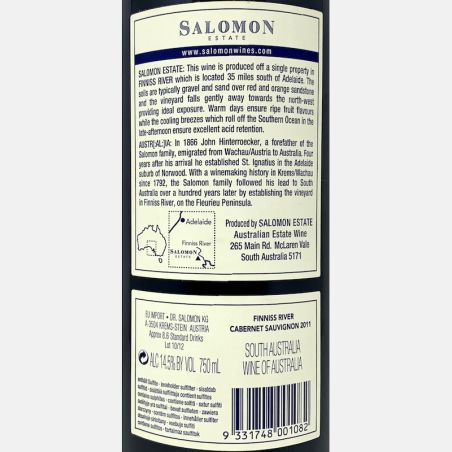 Cabernet Sauvignon Finniss River 2011 - Salomon Estate