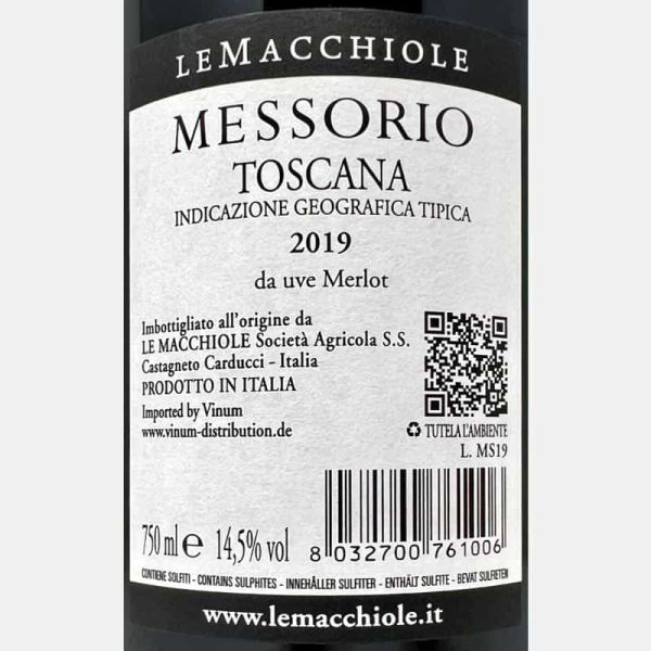 Messorio Rosso Toscana IGT 2019 - Le Macchiole Messorio Rosso Toscana IGT 2019 - Le Macchiole