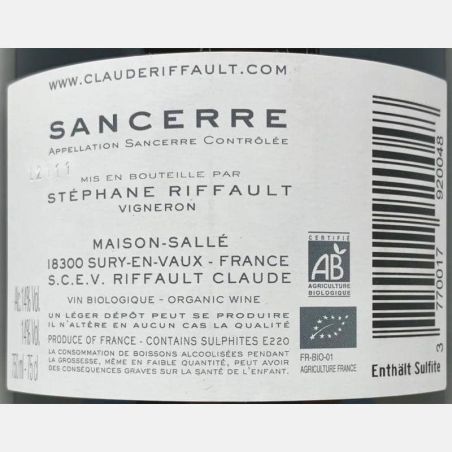 Sancerre Blanc Les Chailloux AOC Bio 2020 - Claude Riffault