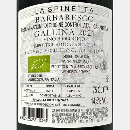 Barbaresco Vigneto Gallina DOCG 2021 Bio - La Spinetta