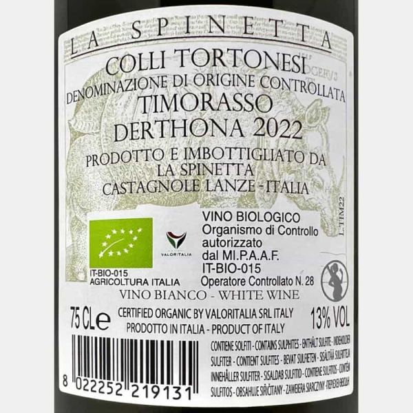 Timorasso Derthona Colli Tortonesi DOC 2022 Bio - La Spinetta Timorasso Derthona Colli Tortonesi DOC 2022 Bio - La Spinetta
