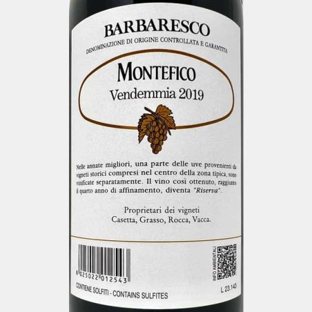 Barbaresco Riserva Montefico DOCG 2019 - Produttori del Barbaresco
