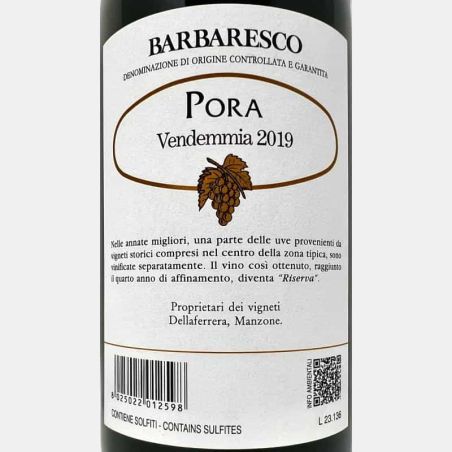 Barbaresco Riserva Pora DOCG 2019 - Produttori del Barbaresco