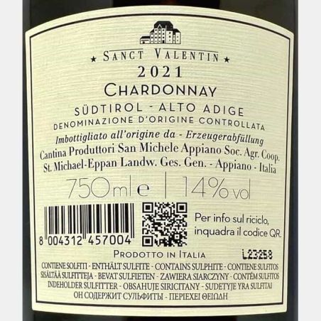 Chardonnay Sanct Valentin Alto Adige DOC 2021 - St. Michael-Eppan