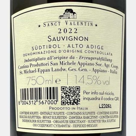 Sauvignon Sanct Valentin Alto Adige DOC 2022 - St. Michael-Eppan