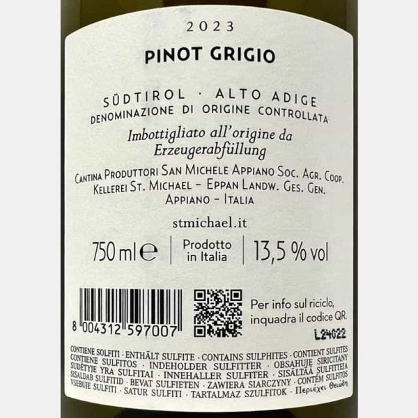 Pinot Grigio Alto Adige DOC 2023 - St. Michael-Eppan Pinot Grigio Alto Adige DOC 2023 - St. Michael-Eppan