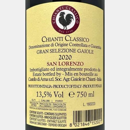 Chianti Classico Gran Selezione San Lorenzo DOCG 2020 - Castello di Ama