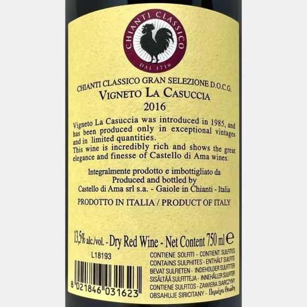 Chianti Classico Gran Selezione Vigneto La Casuccia DOCG 2016 Gift box - Castello di Ama Chianti Classico Gran Selezione Vigneto La Casuccia DOCG 2016 Gift box - Castello di Ama