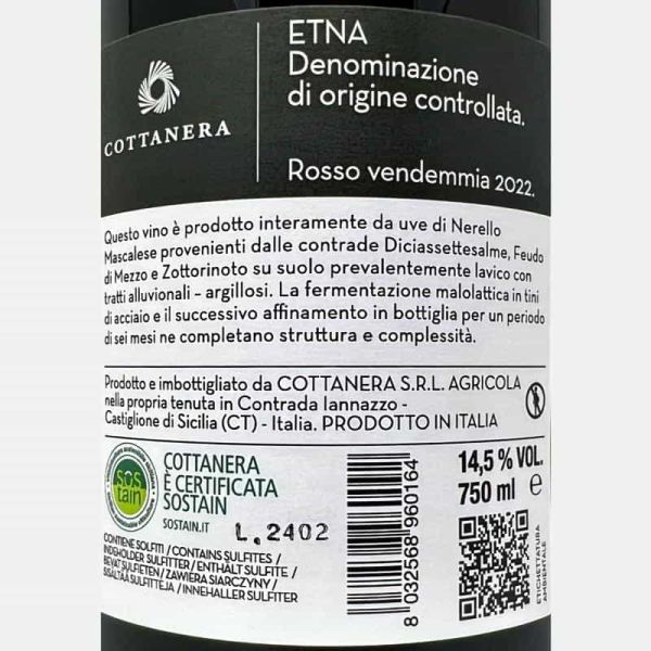 Etna Rosso DOC 2022 - Cottanera