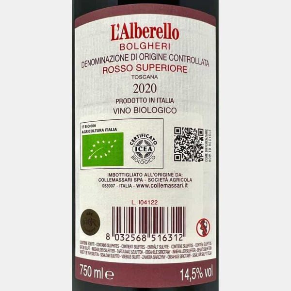 Bolgheri Rosso Superiore L'Alberello DOC 2020 Bio - Grattamacco Bolgheri Rosso Superiore L'Alberello DOC 2020 Bio - Grattamacco