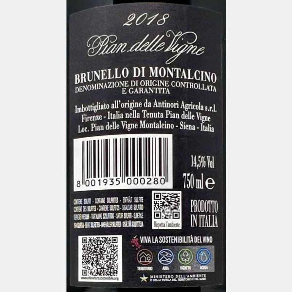Brunello di Montalcino Pian delle Vigne DOCG 2018 - Antinori Brunello di Montalcino Pian delle Vigne DOCG 2018 - Antinori