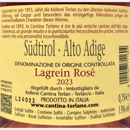 Lagrein Rosé Alto Adige DOC 2023 - Cantina Terlan