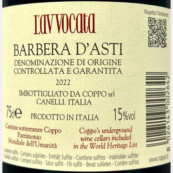 Barbera D'Asti L'Avvocata DOC 2022 -...