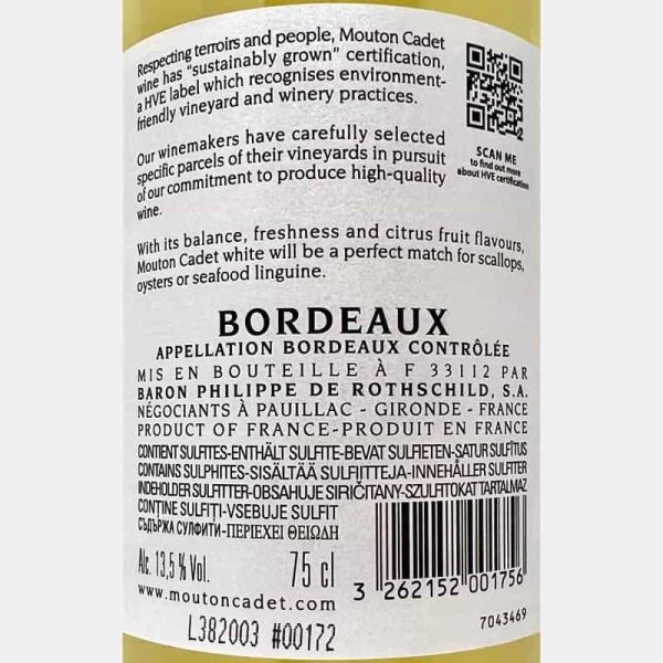 Mouton Cadet Blanc Bordeaux AOC 2023...
