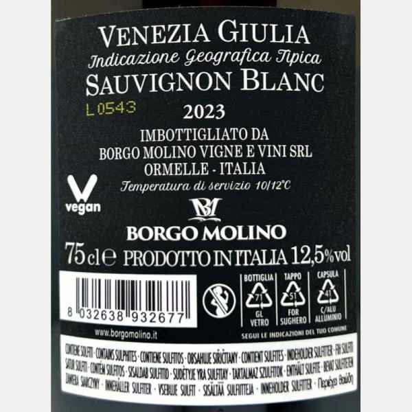 Sauvignon Blanc Venezia Giulia IGT 2023 - Borgo Molino Sauvignon Blanc Venezia Giulia IGT 2023 - Borgo Molino