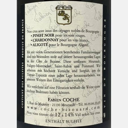 Meursault-Charmes Premier Cru AOC 2016 - Fabien Coche