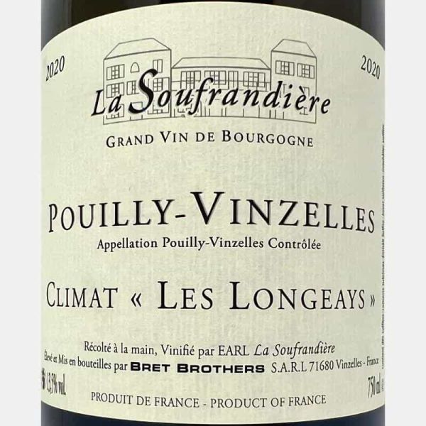 Pouilly-Vinzelles Climat Les Longeays AOC 2020 Bio - La Soufrandière