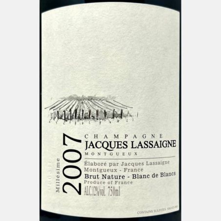 Champagne Millesime Blanc de Blancs Brut Nature AOC 2007 - Jacques Lassaigne