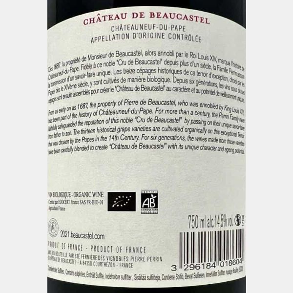 Coudoulet de Beaucastel Blanc Cotes du Rhone AOC 2022 Bio - Château de Beaucastel, Famille Perrin Coudoulet de Beaucastel Blanc Cotes du Rhone AOC 2022 Bio - Château de Beaucastel, Famille Perrin