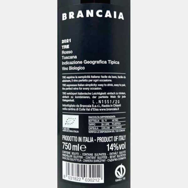 Tre Rosso Toscana IGT 2021 Bio - Brancaia Tre Rosso Toscana IGT 2021 Bio - Brancaia