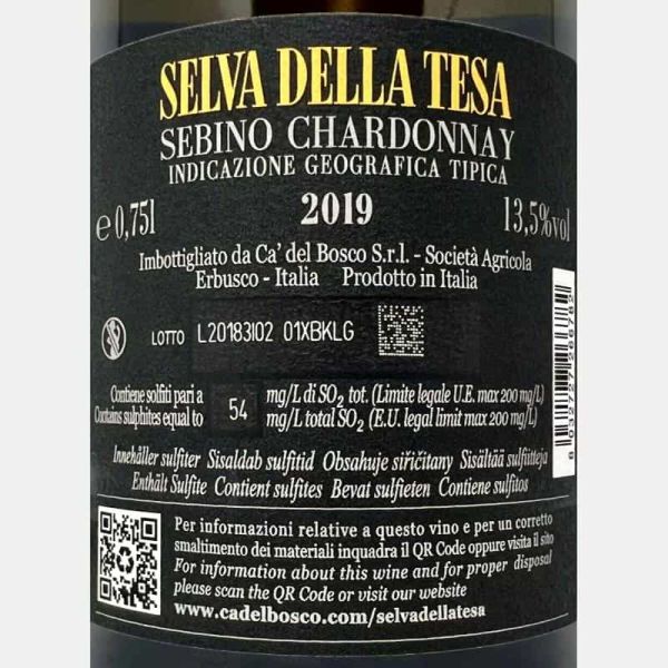 Chardonnay Selva della Tesa Sebino IGT 2019 - Ca del Bosco Chardonnay Selva della Tesa Sebino IGT 2019 - Ca del Bosco