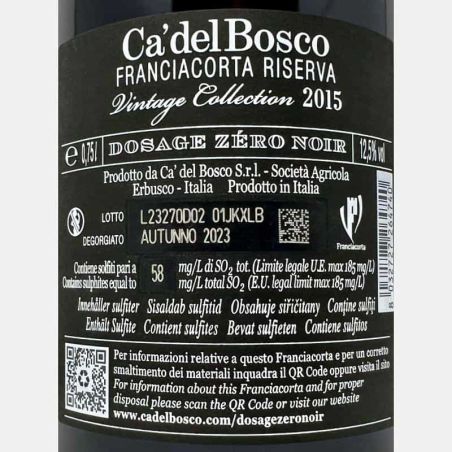 Franciacorta Riserva Vintage Collection Noir Dosage Zero DOCG 2015 - Ca del Bosco