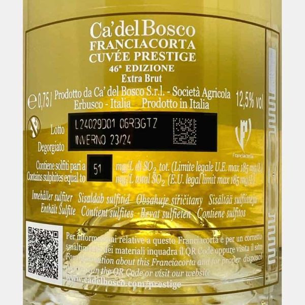 Franciacorta Cuvée Prestige Edizione 46 Extra Brut DOCG Gift Box - Ca del Bosco Franciacorta Cuvée Prestige Edizione 46 Extra Brut DOCG Gift Box - Ca del Bosco