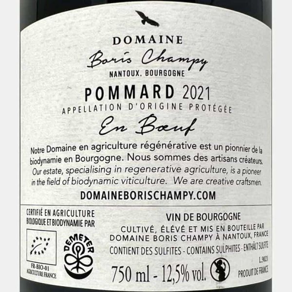 Pommard En Boeuf AOP 2021 Bio - Boris Champy Pommard En Boeuf AOP 2021 Bio - Boris Champy