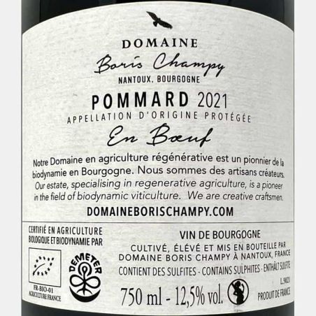 Pommard En Boeuf AOP 2021 Bio - Boris Champy
