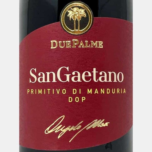 Primitivo di Manduria SanGaetano DOP 2022 - Cantine Due Palme