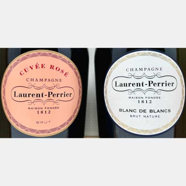 Champagne Cuvee Rose Brut + Blanc de Blancs Brut Nature AOC Geschenkbox - Laurent-Perrier