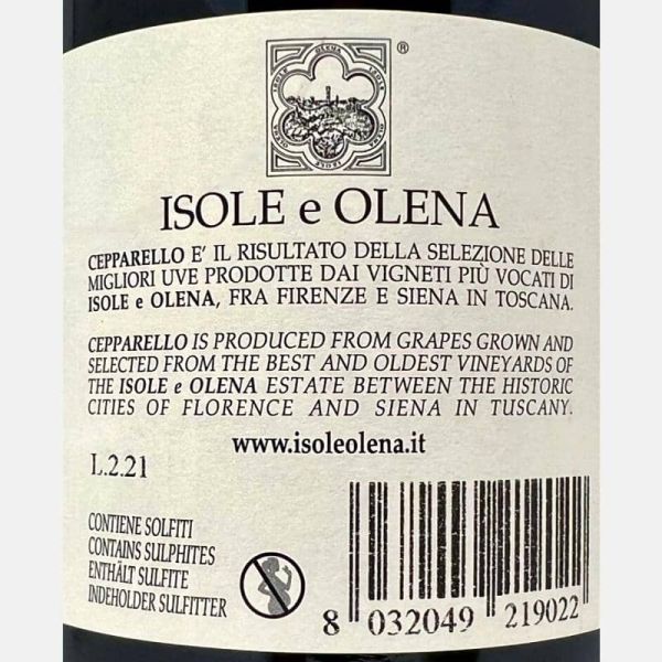 Cepparello Rosso Toscana IGT 2019 - Isole e Olena Cepparello Rosso Toscana IGT 2019 - Isole e Olena