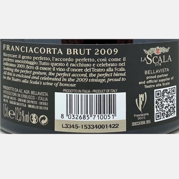 Franciacorta Teatro alla Scala Brut DOCG 2009 Magnum 1,5L - Bellavista Franciacorta Teatro alla Scala Brut DOCG 2009 Magnum 1,5L - Bellavista