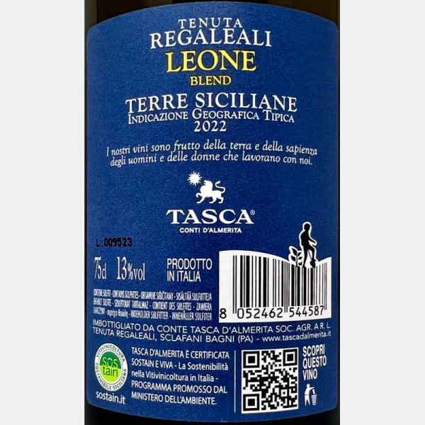 Leone Blend Terre Siciliane IGT 2022 - Tenuta Regaleali, Tasca d'Almerita Leone Blend Terre Siciliane IGT 2022 - Tenuta Regaleali, Tasca d'Almerita