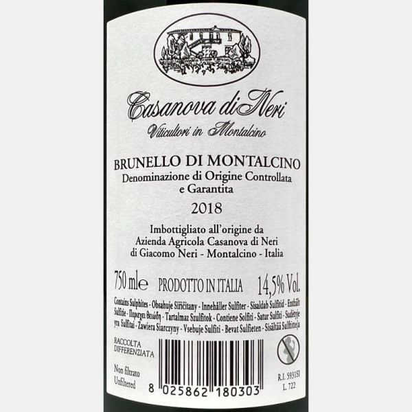 Brunello di Montalcino Tenuta Nuova DOCG 2018 - Casanova di Neri Brunello di Montalcino Tenuta Nuova DOCG 2018 - Casanova di Neri