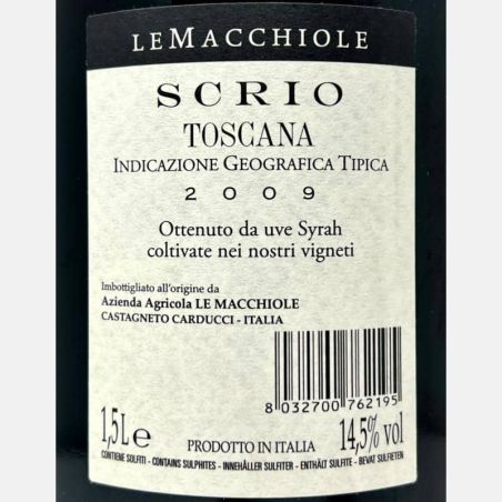 Scrio Rosso Toscana IGT 2009 Magnum 1,5L - Le Macchiole