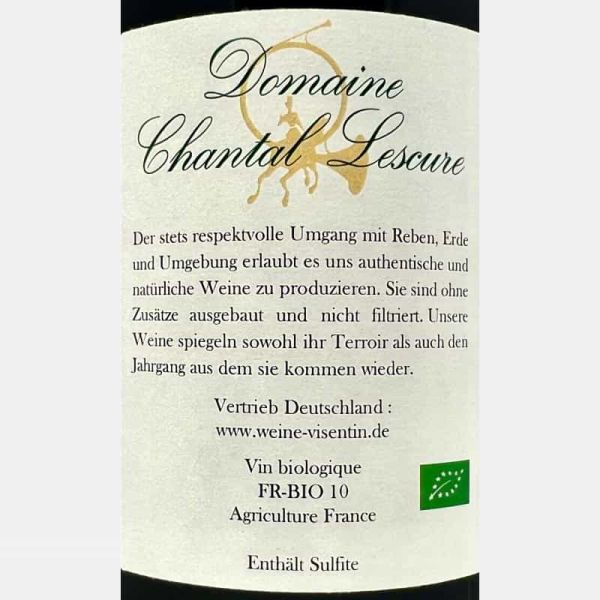 Cote de Beaune Rouge Clos des Topes Bizot AOC 2020 Bio - Domaine Chantal Lescure Cote de Beaune Rouge Clos des Topes Bizot AOC 2020 Bio - Domaine Chantal Lescure