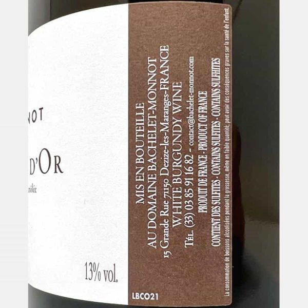 Bourgogne Cote d'or Blanc AOC 2021 - Bachelet-Monnot Bourgogne Cote d'or Blanc AOC 2021 - Bachelet-Monnot