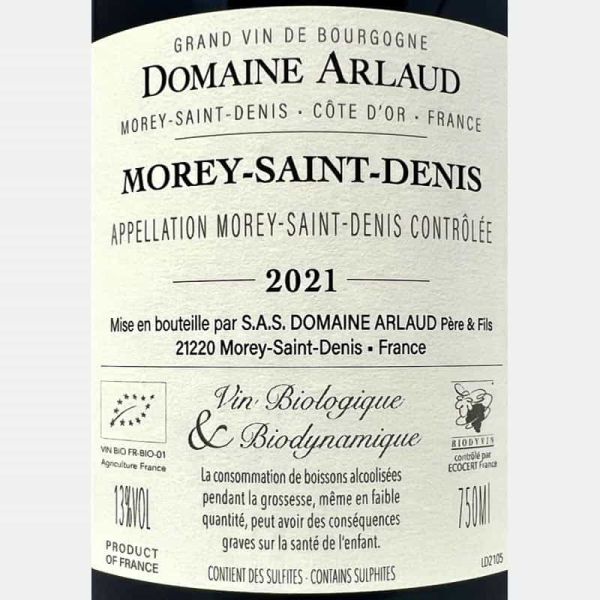 Morey-Saint-Denis AOC 2021 Bio - Domaine Arlaud Morey-Saint-Denis AOC 2021 Bio - Domaine Arlaud