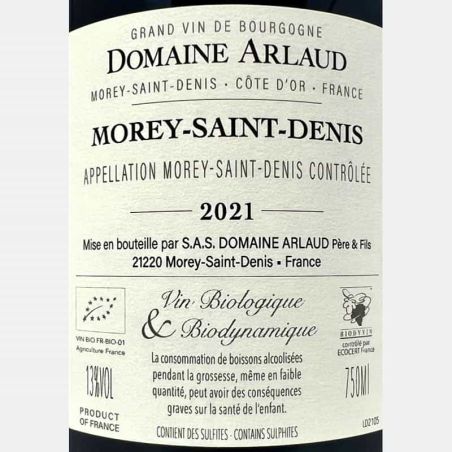 Morey-Saint-Denis AOC 2021 Bio - Domaine Arlaud