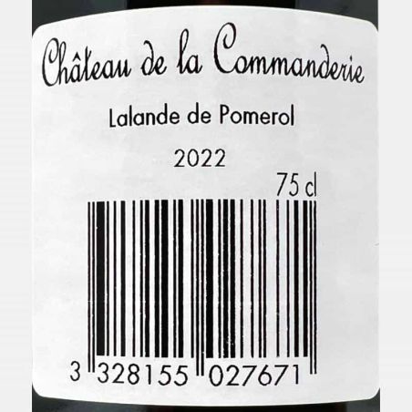 Lalande de Pomerol AOC 2022 - Château de la Commanderie